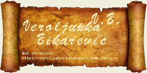 Veroljupka Bikarević vizit kartica